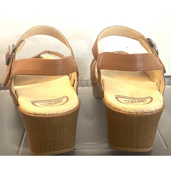 Dansko Footwear Women Leather Sandals Platform  Open Toe EU Size 38 Camel - Picture 6 of 12